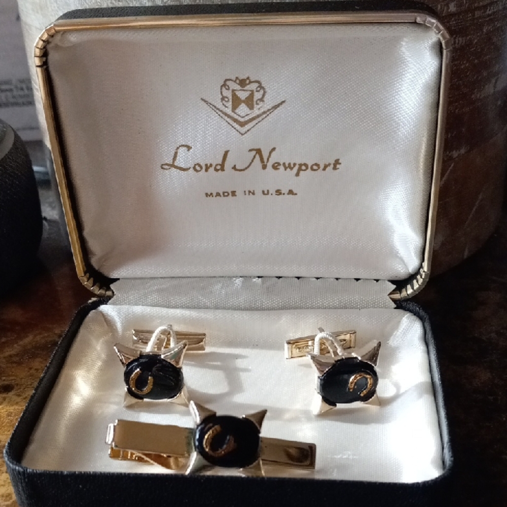 Lord Newport Cuff Links And Tie Bar